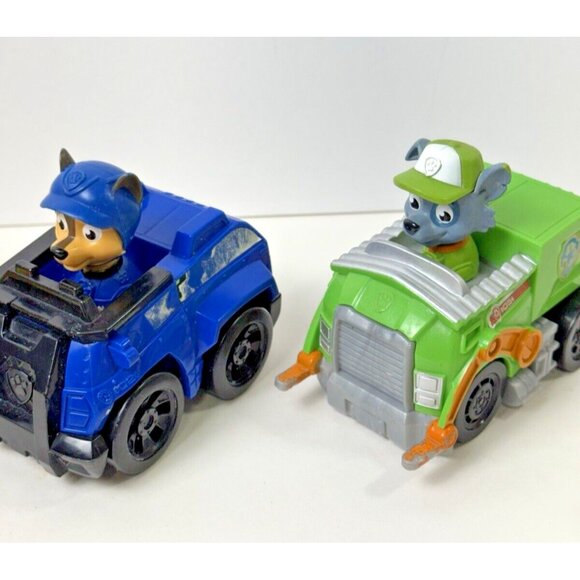 Paw Patrol Rescue Road Racers Vehicles Cars Lot Of 10 - Picture 12 of 13